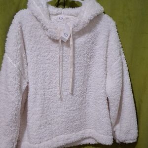 GAP Soft White Fleece Hoodie